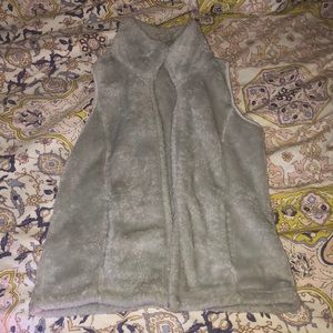 Grey soft semi furry vest. Size small.